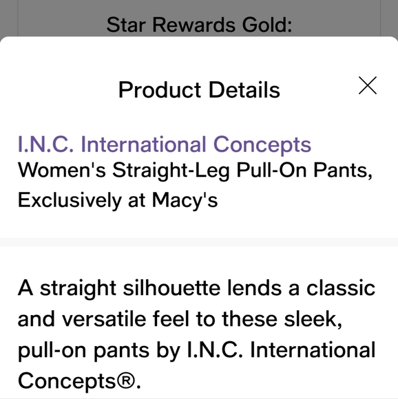 NEW! never Worn. INC Straight Leg Pull On Pant - Picture 4 of 5